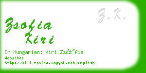 zsofia kiri business card